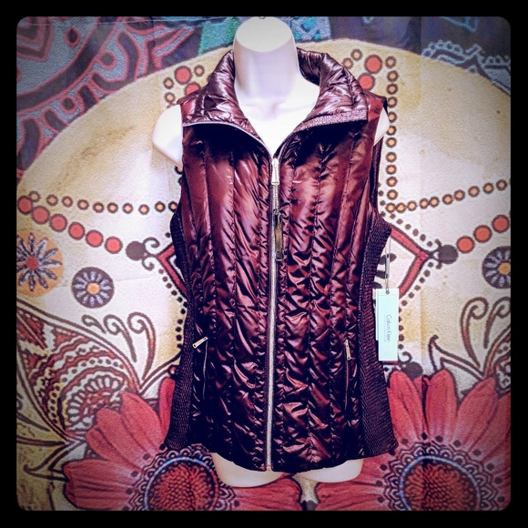 Calvin Klein Jackets & Blazers - Calvin Klein brand dark maroon junior size m vest